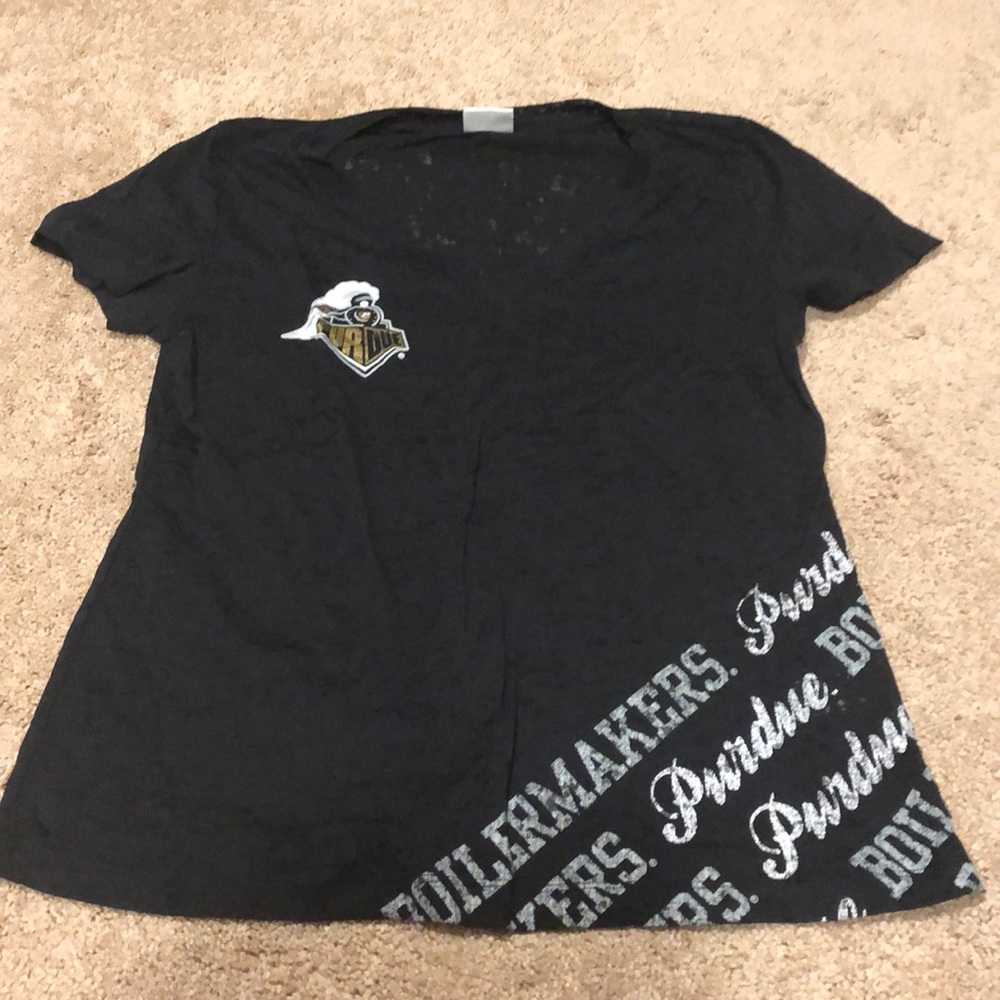 Black Purdue Deep Vneck Shirt